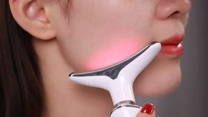 Orihealth Beauty Device EMS Neck Face Lifting Massager Skin Tighten Device LED Photon Therapy Anti Wrinkle Double Chin