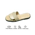 Sandal Selop Silang Wanita Kulit Sintetis Kekinian Terbaru. 