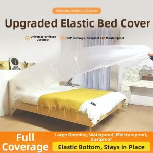 KEKESHANGJIA | Dust Cover Furniture Protector Plastic One-Time Use Elastic Opening