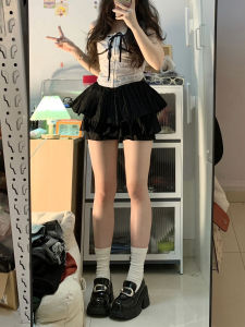 Váy Xếp Ly Cỡ Lớn Cho Nữ Mùa Thu Váy Ngắn Che Mông Váy Ngắn Xếp Ly Cao Cấp Váy Ngắn Xếp Ly Chữ a Màu Trơn