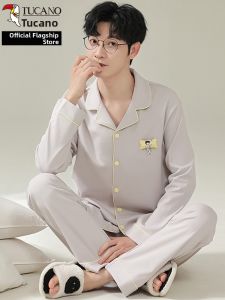 TUCANO | New Loose Cotton Summer Mens Long Sleeve Pajama Loungewear