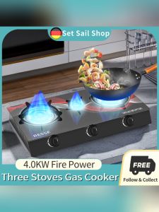 gas stove doubl burner gasolito burner set single burner stove cooking stove standard burner gas stove Domestic Two-range/Three-range Natural Gas Gas Cooker butane gas stove heavy duty burner Tempered Glass Top Stainless Steel Body