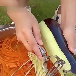 1 Dụng Cụ Gọt Vỏ Bằng Thép Không Gỉ Đa Chức Năng Julienne Grater Slicer Với Lưỡi Dao An Toàn Bảo Vệ Tay Cầm Tiện Dụng Cho Máy Cắt Rau Củ Cà Rốt Khoai Tây