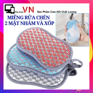 Miếng Bọt Biển Hai Mặt Chà Nhám và Xốp - Cọ Rửa Xoong Nồi Chén Bát Nhanh Chóng Tiện Lợi Siêu Thấm Hút - Mút Rửa - Miếng Rửa Chén Tạo Bọt 2 Mặt Tiện Dụng
