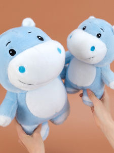 QIAOSHANG | Cute Hippo Stuffed Toy Blue