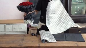 (1 ROLL) Kertas Buket Bunga Semi Hologram Flower Wrapping Korean Paper Hologram Paper ROLL02