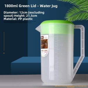Large Capacity Plastic Cold Water Pot for Tea Shop Heat Resistant Food Grade with Lid Nordic Style Colorful Restaurant Supplies