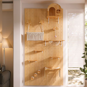 MIAOZAN | Wall-Mounted Real Wood DIY Scratch Post Cat Climbing Furniture