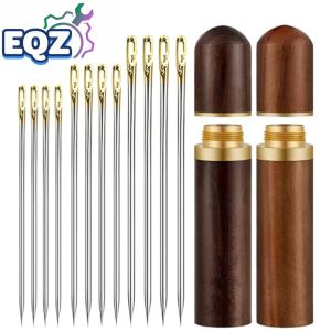 Blind Needle Elderly Needle-side Hole Hand Household Sewing Stainless Steel Sewing Needless Threading Apparel Sewing DIY