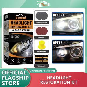 Rayhong Automotive Ceramic Headlight Repair Kit Car Lampshade Scratch Repair Headlight Restoration Tools Headlamp Cover Scratch Remover Car Headlight Polishing Agent Automotive Ceramic Headlight Restoration Kit Scratch Remover Repair Fluid Headlight