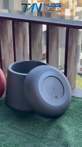 กระถางต้นไม้ เบลล่า ลายรังผึ้ง พร้อมจานรอง+จูกอูด กันน้ำเฟือน ขนาด 10x11 กระถางดอกไม้ ราคาถูก TMN\_Hubs