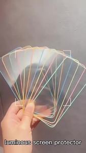3 Miếng Dán Bảo Vệ Màn Hình Kính Cường Lực Phát Sáng Trong Bóng Tối Cho iPhone Air 11/13/14/15/16/17 Pro Max Plus 12 Mini Chống Trầy Xước Chống Vân Tay