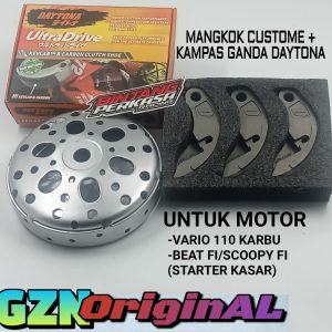 Mangkok Custome Kampas Ganda Daytona Beat fi Scoopy fi starter kasar Vario 110 Karbu