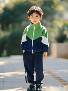 [Fast Shipping] Suede Jacket for Kids 1-8 Yrs Cozy and Soft Warmth Coat for Boy Baby Color-blocking Design