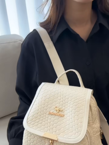 HANAMI Tas Ransel Mirena Sekolah Remaja Backpack Murah Wanita Kekinian Kulit Korea Hitam Kerja TA1133B5 Fashion