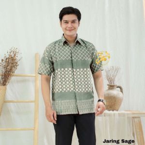 Blouse Batik Kutu Baru Wanita Lengan Panjang Blus Kebaya Kerja Seragam Kantor Couple 2025 Modern