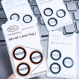 ฟิล์มกระจกนิรภัยป้องกันรอยขีดข่วนสำหรับกล้องหลัง iPhone 17 16 15 14 13 Pro Max ป้องกันฝ้า AR สีเดิม ทอง ส้ม เทา น้ำเงิน