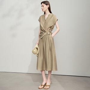 AMII | Casual Simple Flying Sleeve Shirt Skirt Set