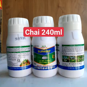 Thuốc đặc trừ rệp sáp bọ trĩ rầy xanh bọ phấn Suparep 22.4SC - Chai 240ml - Dạng sữa mát cây- lưu dẫn hai chiều- thành phần Spirotetramat 22.4% ww