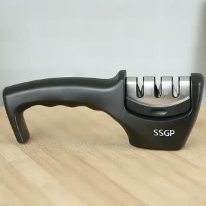 Knife Sharpener 3 Stage Handheld Knives Sharpening Tool Blade Sharp Edge Polish Repair Restore