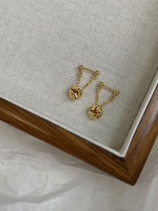 French Style S925 Silver Needle Tassel Earrings Womens Small Elegant Drop Earrings round Face Slimming Fashion Jewelry