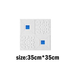 35cmX35cm Large Size Ceiling Wallpaper 3D Brick Waterproof Moisture Proof Wall Sticker Foam Self-Adhesive Wall Decoration