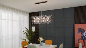 Ceiling Drop Light Modern Dandelion Gold Crystal Chandelier 8/9/12 Light Luxury Metal Snowflake Hanging Lights Adjustable Home Indoor Decoration Lighting Fixture Pendant Light For Dining Room Living Room Offices Bar Store