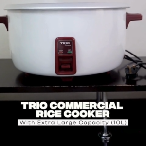 Trio Commercial Rice Cooker With Extra Large Capacity (10L) | Restaurant | Catering | Kitchen Appliances | 62 Cups Rice
