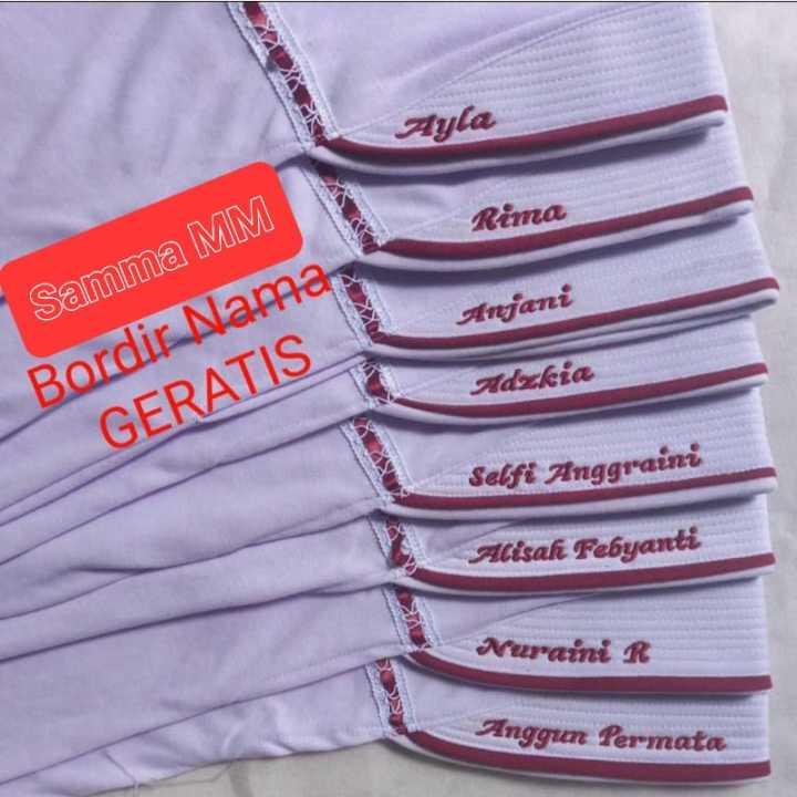 jilbab polet nama / jilbab sekolah request nama | Lazada Indonesia