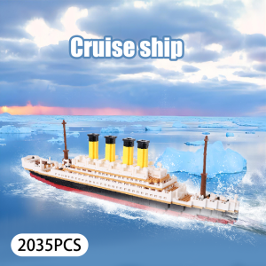 Building block assembly toy Titanic giant boy girl puzzle cruise ship model