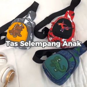 Tas Selempang Bahu Anak Cowok Cewek Shoulder Sling Bag Fashion Karakter Hewan COD T290