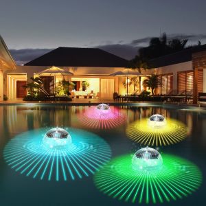NEW Led Solar Floating Lamps Swimming Pool Ball Solar Panel Powered Pond Drift Waterproof Glow Show Disco Color Changing lights