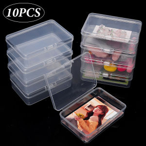 YESPERY 3/10Pcs Kpop Photocard Box Transparent Idol Photo Card Case 3 inch Card Storage Organizer Plastic Storage Box School Stationery
