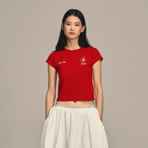 GOOD BAI | Round Neck Color Blocked T-Shirt