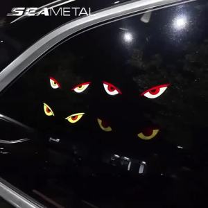 SEAMETAL | SEAMETAL Car Dynamic Expression Light Neon LED Solar Type-C Rechargeable Wireless Devils Eyes Light Smart Sensor Universal Fit