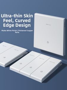Matte Texture White Switch Socket Panel 86 Type