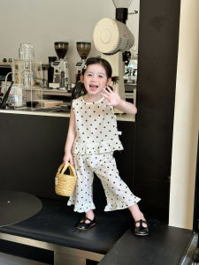 FADOBABY | Summer Polka Dot Sleeveless Stylish Breathable Ruffled Hem Set
