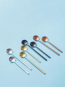 Stainless Steel Dessert Spoon Coffee Stirring Spoon Fruit Yogurt Soup Spoon Baby Spoon
