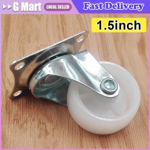 ⭐️【Local Warehouse】4pcs/2pcs Stainless Steel Casters Wheels 1.5inch Soft Rubber Tread No Rust Medical Food Factory Silent Flat Push