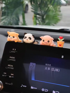BF-C1301 Ornamen Miniatur 6 Motif Hewan Lucu Pajangan Hiasan Dashboard Laptop HP / Miniatur Lucu