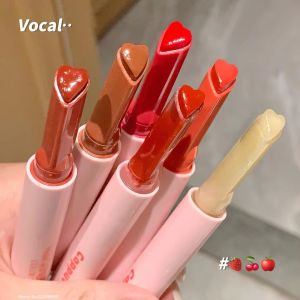 Glitter Clear Solid Lip Gloss Pink Mirror Shimmer Love Heart Shape Lipstick Pen Watery Jelly Moisturizing Lip Tint Makeup