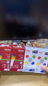 Bóng đèn màu trang trí tròn BV7 SOPOKA 7W OKAS - Hàng chính hãng