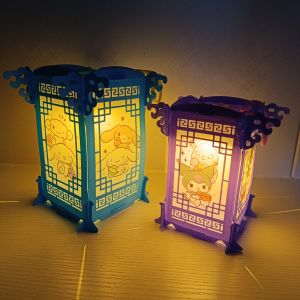 Sanrio Kitty Meow Cat Big Ear Dog 3D Projection Cartoon Lantern Hong Kong Version Plastic Medium Size Festival Celebration Gifts
