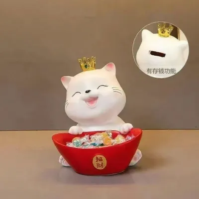 Lucky Cat Key Storage Ornament