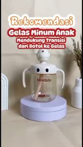 Momosee Cangkir Minum Anak Lucu & Botol Minum Bayi PPSU Straw Training Bottle 320ML BPA Free BB271