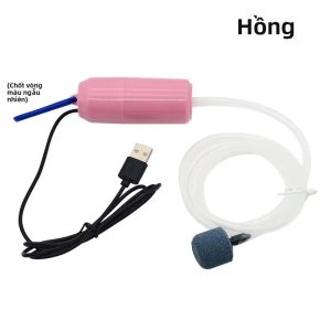 Máy Bơm Khí Mini Di Động USB Cho Bể Cá Máy Tạo Oxy Máy Sục Khí 5V Máy Nén Khí Nhựa Phụ Kiện Chăm Sóc Cá