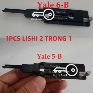 Bộ Dụng Cụ Mở Khóa Ô Tô Và Nhà Ở 2 Trong 1 Lishi 1 Cái Dành Cho Khóa Yale 6-B Yale 5-B Chất Liệu Thép Không Gỉ Đen Dành Cho Thợ Khóa