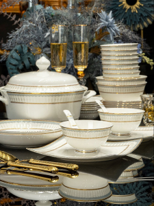 mornenjoy | Aesthetic Traditional Chinese Ceramic Dinnerware Set