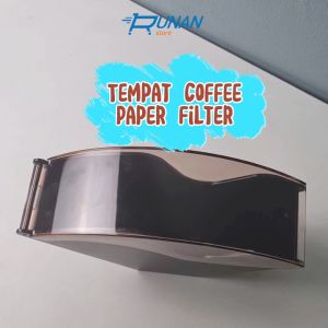 Tempat Paper Filter Kopi V60 Flat Bottom - Kotak Tissue Serbet Makan