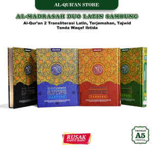 NEW!!! - Original Alquran Duo Latin Sambung A5 Terjemahan Tajwid Warna 30 Juz Huruf Besar Murah Tanda Wakaf Ibtida Kuran Dua Latin Terjemahan Dan Tajwid